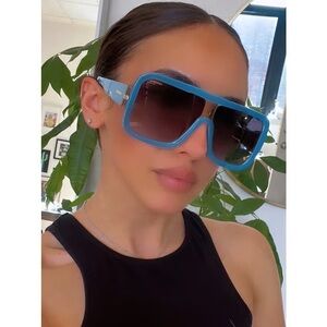 Carrera Blue Oversized Shield Sunglasses